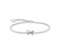 THOMAS SABO A2172-643-14-L19V Bracelet nœud avec pierres blanches en argent 925 recyclé, noir