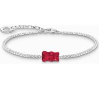 Thomas Sabo - A2187-052-10-L19V - Bracelet - Argent 925 - Femme - Ours doré rouge - 16-19cm