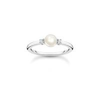 THOMAS SABO , Anneau argent sterling 925 argent sterling Zircone cubique femme, Silberfarben, Weiß, TR2370-167-14-50