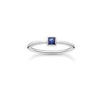 THOMAS SABO Bague avec pierre bleue en argent sterling 925 TR2395-699-32, Ringgröße 50, Argent sterling, Zircone cubique