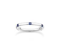 THOMAS SABO Bague avec pierres bleues en argent sterling 925 TR2396-699-32, Ringgröße 48, Argent sterling, Zircone cubique