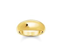 THOMAS SABO Bague classique en or pour femme - Bague en argent recyclé avec plaqué or 18 carats - Design organique - Élégante et intemporelle, Or jaune, Aucune pierre précieuse