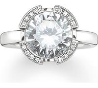 Thomas Sabo Bague de doigt femme 925 argent argent TR2038-051-14, Taille de la bague:52 (16.6)