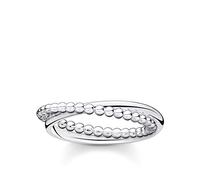THOMAS SABO Bague double boules en argent sterling 925 TR2321-001-21, Ringgröße 56, Argent, Pas de pierres