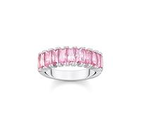 THOMAS SABO Bague pour femme avec pierres roses en argent sterling 925 TR2366-051-9, 54, Argent, Aucune pierre précieuse