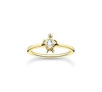 THOMAS SABO Bague tortue en argent sterling 925 TR2401, Ring Size 52, Argent sterling, Zircone cubique