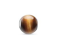 Thomas Sabo Femmes-Bead Karma Beads Argent Sterling 925 Œil De Tigre poli marron K0045-045-2