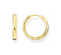 Thomas Sabo CR685-413-39 Boucles d'oreilles créoles pour femme en argent sterling 925 avec finition en or jaune 750, dimensions : 20 x 3 mm, 20x3 mm, Argent sterling, Pas de gemme