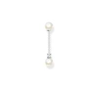 Thomas Sabo Boucle d'oreille unique perles avec pierre blanche argent Argent Sterling 925