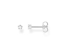 Thomas Sabo Boucles d'oreilles à tige en argent sterling 925 avec pierre blanche pour femme (boucle unique)