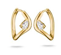 Thomas Sabo Boucles d'oreilles créoles avec zircone en forme de goutte