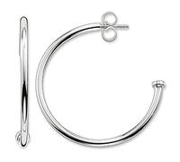 Thomas Sabo - Boucles d'Oreilles Créoles Karma Beads Argent Sterling 925 750 Gelbgold plaqué or Hauteur 3 cm cr590-413-12