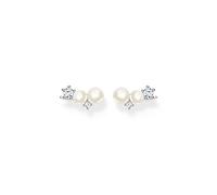 Thomas Sabo Boucles d'oreilles grimpante perles avec pierres blanches argent Argent Sterling 925