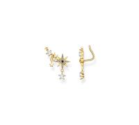 Thomas Sabo, Boucles d'oreille argent sterling Oxyde de Zirconium femme, Or, 1,8cm - H2223-959-7