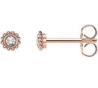 Thomas Sabo Boucles d'oreilles simples pour femme en forme de fleur et pierre blanche en argent sterling 925 (1 pièce)