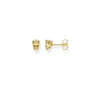 THOMAS SABO Boucles d'oreilles tête de mort roi en argent sterling 925, plaqué or jaune 750