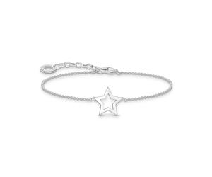 Thomas Sabo Bracelet avec pendentif étoile en argent sterling 925 A2162-001-21, Eine Grösse, argent sterling, pas une pierre précieuse, Eine Grösse, Argent sterling, Pas de gemme