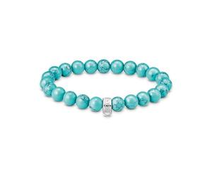 Thomas Sabo Bracelet avec perles turquoises en argent 925 recyclé X0293-404-17-L19