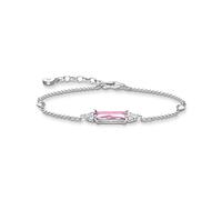THOMAS SABO Bracelet avec pierre rose en argent 925 recyclé, 16-19 cm, A2018-051-9-L19V, L19V, Argent sterling, Oxyde de zirconium