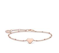 Thomas Sabo Bracelet c?ur vec perles or rose Argent Sterling 925, Doré Or Rose 18 Carats