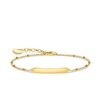 THOMAS SABO Bracelet classique à pois dorés en argent sterling 925, longueur 16-19 cm, 19 cm, Argent sterling, Non applicable