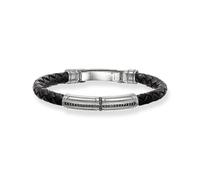 Thomas Sabo Bracelet cuir croix Argent Sterling 925, Rhodié
