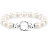 Thomas Sabo Bracelet de perles à breloques blanc, argent A2072-167-14-L17,5