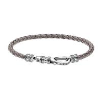 Thomas Sabo - Bracelet en cuir tressé - unisex - Accessoires - Gris - Taille: ONE Size