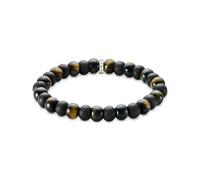 Thomas Sabo A2196-806-11-L19 Bracelet obsidienne et œil de tigre en argent 925 recyclé