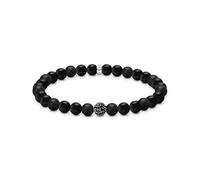 Thomas Sabo A2194-705-11-L21 Bracelet à perles en argent 925 recyclé Noir
