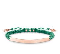 Thomas Sabo Bracelet Femme 925 argent vert/or rose LBA0057-597-6-L21v