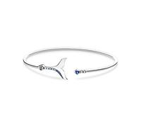 THOMAS SABO Bracelet Femme - Aileron Queue avec Pierres Bleues - AR109-644-1, 16 cm, Argent sterling, Oxyde de zirconium