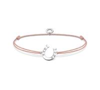 Thomas Sabo LS124-173-19-L20V Bracelet fer à cheval Beige en nylon et argent sterling 925 20 cm