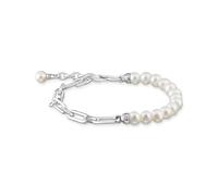 Thomas Sabo Bracelet liens et perles argent Argent Sterling 925, Noirci