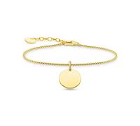 Thomas Sabo Bracelet médaille Or Argent Sterling 925, Doré Or Jaune 18 Carats