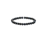 THOMAS SABO Bracelet talisman avec perles œil de tigre et obsidienne - Bracelet de force avec signification et bande élastique