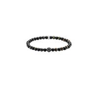 THOMAS SABO Bracelet Talisman Énergie Positive avec Perles d'Obsidienne et Oeil de Tigre - Bijou Élégant avec Pavé de Zirconium