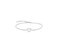 THOMAS SABO Bracelet tennis en argent avec cœur et pierres blanches - Élégant bracelet en argent 925