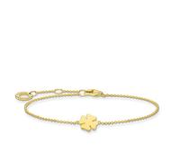 Thomas Sabo Bracelet trèfle or Argent Sterling 925, Doré Or Jaune 18 Carats