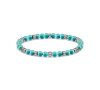 THOMAS SABO Bracelet unisexe Talisman turquoise en argent sterling 925, noirci A1923-878-17, 15,5 cm, Pierre précieuse Argent sterling, Turquoise créée