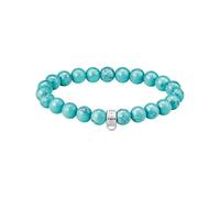 Thomas Sabo Bracelet avec perles turquoises en argent 925 recyclé