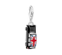 Thomas Sabo Breloque Charm taxi LONDRES avec Union Jack en argent Argent Sterling 925, Émail À Froid