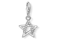 THOMAS SABO Breloque en argent sterling 925 pour femme, 2,4 x 1,3 cm, Argent sterling et oxyde de zirconium, Zircone cubique