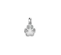 THOMAS SABO Breloque en forme de patte avec zircone, argent 925 recyclé, bijou d'amour des animaux, breloques filigranes pour bracelet ou chaîne