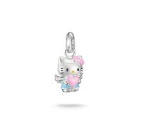 Thomas Sabo Breloque Hello Kitty « Ange avec un cœur » - Connect Alliage Premium, Plaqué Argent Fin, Émail À Froid