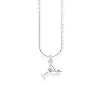 THOMAS SABO Chaîne avec pendentif cocktail en argent sterling 925 KE2232-013-27, taille unique, Argent sterling, Zircone cubique