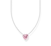 THOMAS SABO Chaîne avec pendentif cœur rose en argent sterling 925 KE2211-051-9, taille unique, Argent sterling, Zircone cubique