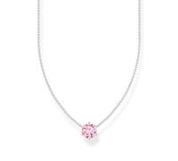 THOMAS SABO Chaîne avec pendentif en argent sterling 925 et zircone rose KE2210-051-9, taille unique, Argent sterling, Zircone cubique
