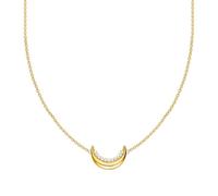 Thomas Sabo Chaîne avec pendentif Moon Romance plaqué or Argent Sterling 925, Doré Or Jaune 18 Carats