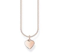 Thomas Sabo Chaîne c?ur or rose Argent Sterling 925, Plaqué Or Jaune 750